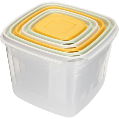 Комплект контейнеров для продуктов Phibo CLEVER 6 шт., 0,12 л + 0,25 л + 0,45 л + 0,75 л + 1,2 л + 2,0 л, Микс 1