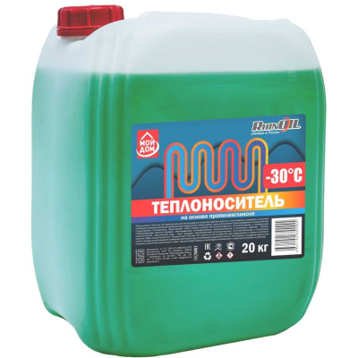 Теплоноситель RhinOil Мой дом -30, на основе пропиленгликоля, 20 кг