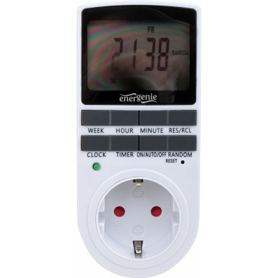 Таймер электрический ENERGENIE LCD-дисплей 2,3" белый, EG-SST-01