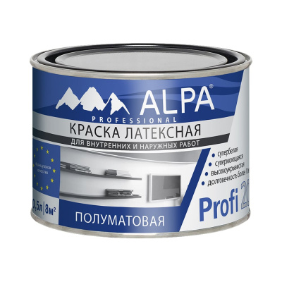 Краска ALPA Альпа Профи 20 белая, 0.5л (пробник)