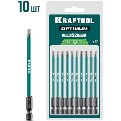 Бита KRAFTOOL Optimum TX 20, 100 мм, 10 шт