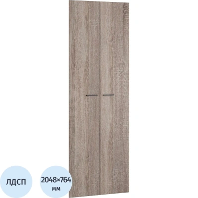 Двери Комус Мебель К-Loft 2шт. 241H005 764х16х2048 дуб сонома темн