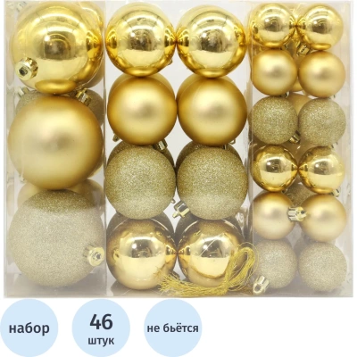Набор шаров подвесных Шар из полистирола, наб.46 шт 23,6x11,8x27,5см,91366