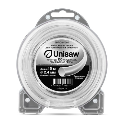 Профессиональная леска Professional Quality сечение круг 2.4 мм, длинной 15 м Unisaw