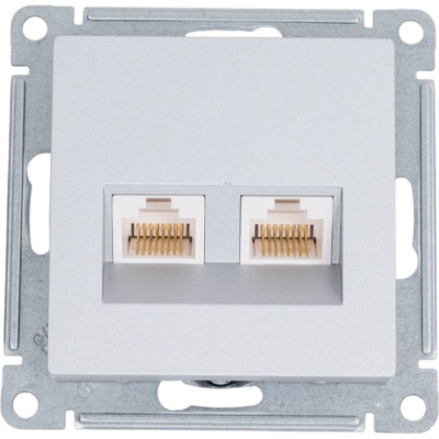 Двухместный механизм компьютерной розетки Systeme Electric AtlasDesign ATN000385