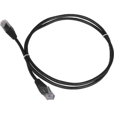 Патч-корд TWT TWT-45-45-1.0-BK UTP кат.5e, 1.0 м, черный
