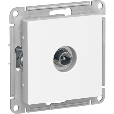 Механизм розетки TV Systeme Electric ATLAS DESIGN проходной 4DB белый
