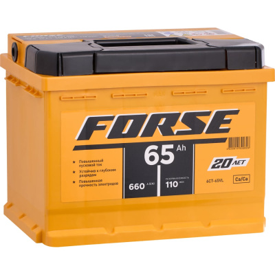 Аккумулятор FORSE 6ст-65 VL 1