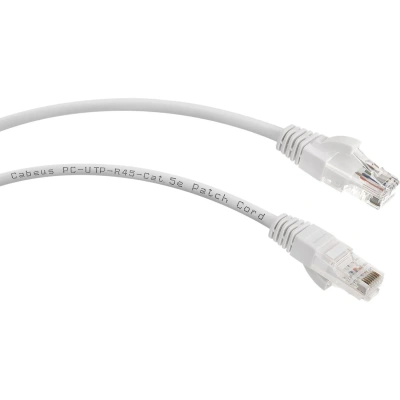 Патч-корд Cabeus PC-UTP-RJ45-CAT.5E-1.5M-WH белый
