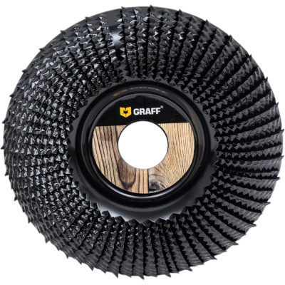 Шлифовальный диск по дереву 125x22.23 мм, изогнутый GRAFF