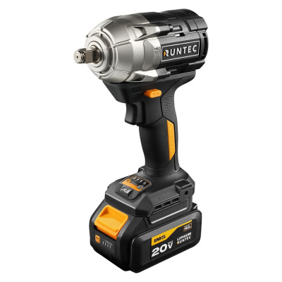 Гайковерт ударный аккумуляторный RUNTEC PRO 1/2, 20В, 2*4Ач, 750Нм RT-IW750