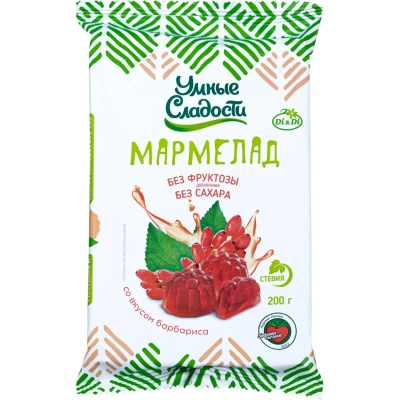 Мармелад Умные сладости желейный со вкусом барабариса, 200г