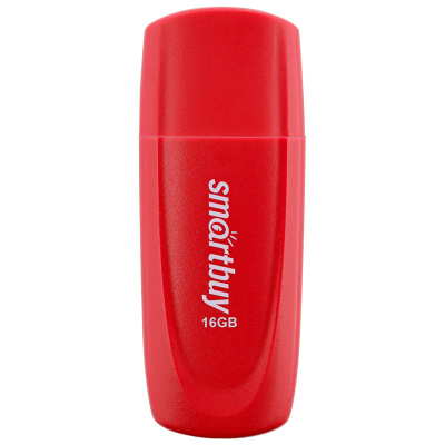 Флеш-диск 16 GB SMARTBUY Scout USB 2.0, красный, SB016GB2SCR