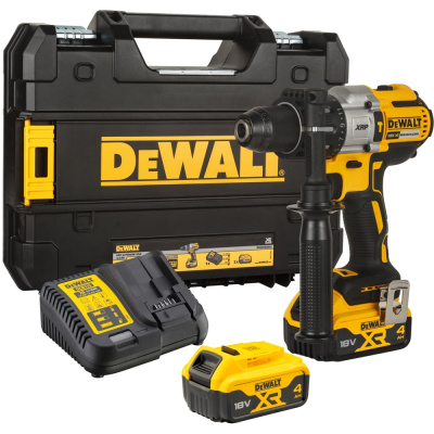 Дрель-шуруповерт Dewalt DCD996M2, 18 В, 2250 об/мин, 38250 уд/мин, с 2 АКБ 4 Ач и ЗУ, в кейсе TSTAK