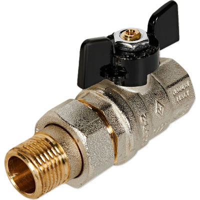 Кран шаровой HB с разъемным соединением Bugatti Oregon бабочка 1/2" усиленный