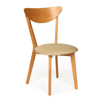 Стул Tetchair 2 шт., мягкое сиденье/цвет сиденья - бежевый maxi (макси), каркас бук, сиденье ткань, натуральный (бук)