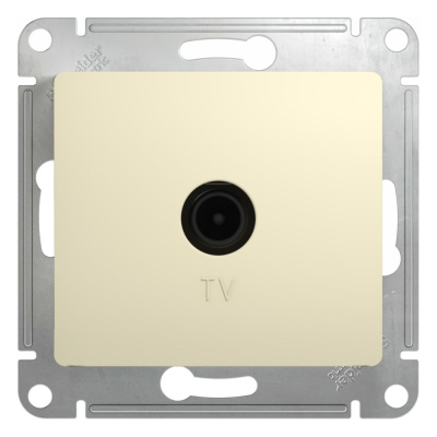 Механизм розетки TV Systeme Electric 1-м GLOSSA проходной 4DB бежевый SchE