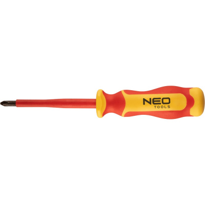 NEO Tools Отвертка PH2 x 6 x 100 mm 1000 В 04-139 сертифицирована для работы под напряжением до 1000 В
