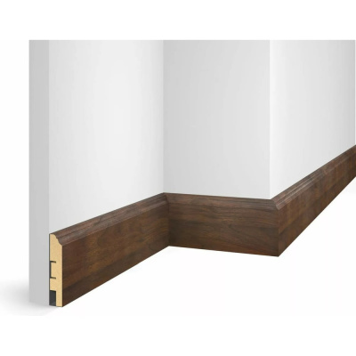 Плинтус COSCA DECOR WP07 экошпон, дуб Барон темный