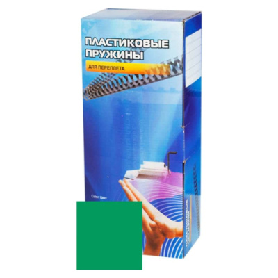 Пластиковые пружины Office Kit 12 мм, зеленые, 100 шт