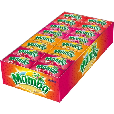 Конфеты жевательные Mamba Ассорти, 26,5гх48шт/уп