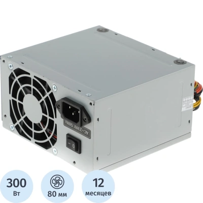 Блок питания Accord ATX 300W ACC-P300W (20+4pin) 80mm fan 3xSATA