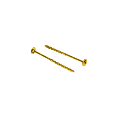 Конструкционный саморез по дереву HIMTEX желтый тарельчатая голова NORM Torx 40 8x60 (50 шт.) fix