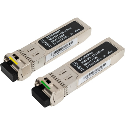 Комплект модулей SFP+ XBIT 10G WDM 1330нм/1270нм LC 20км 2 шт