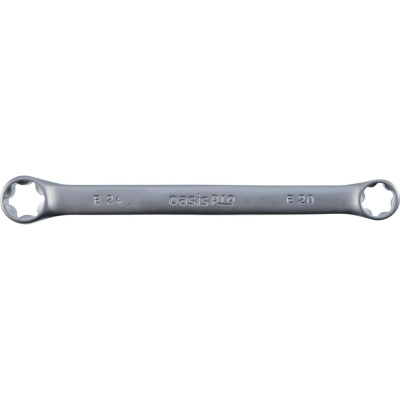 Гаечный ключ накидной OASIS TORX Pro Е20 х Е24 (cатиновый хром)