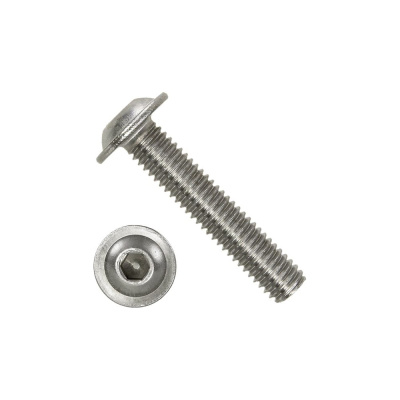 Винт ЦКИ Глобал ISO 7380-2, М5x8, с фланцем, A2, 500 шт.