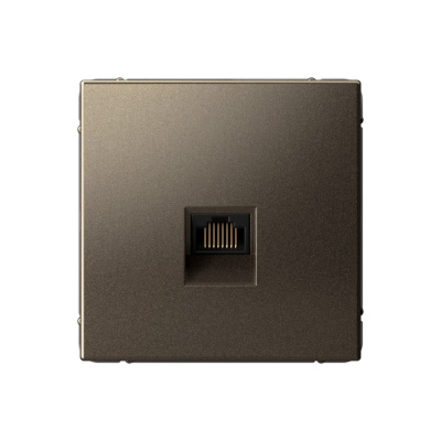 Розетка компьютерная Systeme Electric ArtGallery, RJ45, 5е, механизм, Мокко