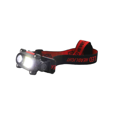 Фонарь налобный акк. Camelion LED53418 3,7В, карбон, 2 LED, 3 Ватт, 15 реж., сенсор, Micro-USB, бокс