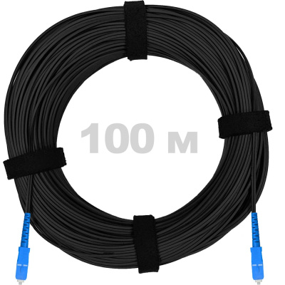 Патч-корд оптический ENGINOVA FTTH диэлектрик FRP, G.657 LSZH 2SC/UPC, черный 100 м