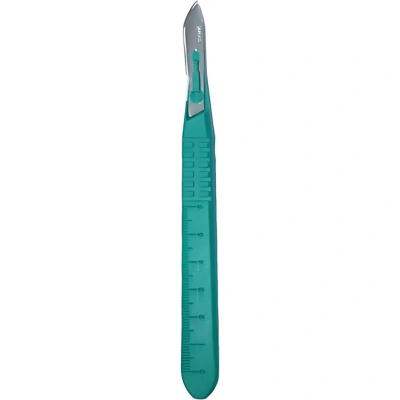 Скальпель хирург, однор., лезвие из нерж.стали р-10, RIBBEL 10шт/уп