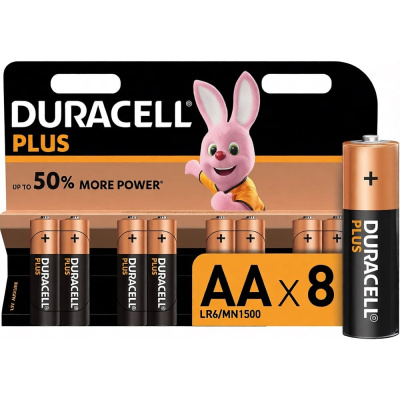Батарейка Duracell PLUS AA BL8 щелочная