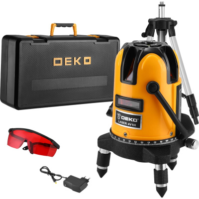Уровень лазерный самовыравнивающийся DEKO LL57 PRO SET 2 PREMIUM со штативом 1 м (5 линий