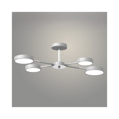 Люстра РОСТОК XI3224/4 GRAY+CR серый/хром 60W LED 3000-6000K d730 h180, HN22