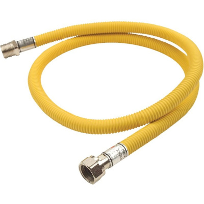 Подводка для газа металл. сильфон. в оплётке из ПВХ Millennium 150см 1/2" Внтр.-Нар. (Г/Ш)