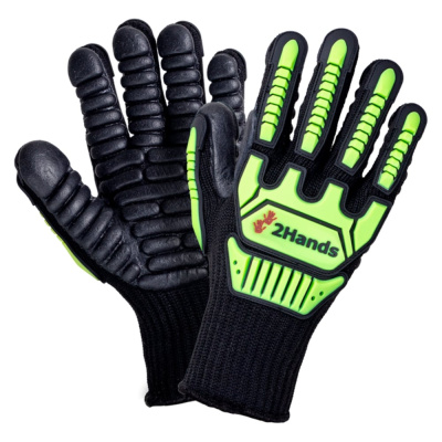 Перчатки 2Hands 5301 р-р11, полиэстер 7G/ латексное антивибрационное покрытие, защита от удара TPR 5301-11