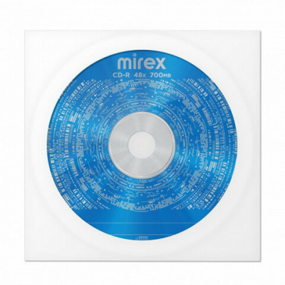 Диск CD-R MIREX, 700 Мб, 48x, бумажный конверт, 1 штука, UL120051A8C