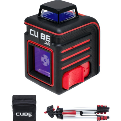 Лазерный уровень ADA Cube 360 Professional Edition А00445 проецирует две линии: горизонтальную на 360 градусов и