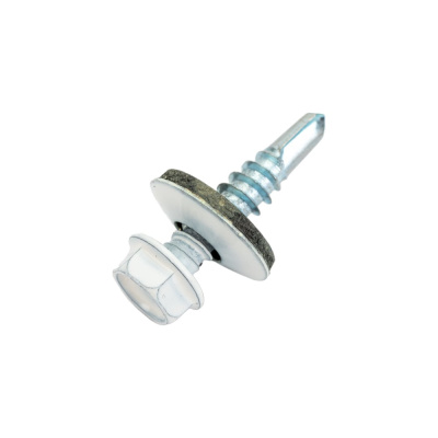 Кровельный саморез Rizzel 4,8x29 RAL 9003 сверло №1, 250 шт
