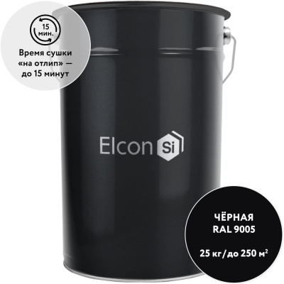 Краска по бетону Elcon BT черная, (RAL 9005) 25 кг, для наружных работ