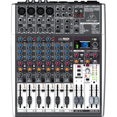 Микшерный пульт Behringer 1204USB, 4 моновхода, 2 стерео, 2 AUX-шины, USB