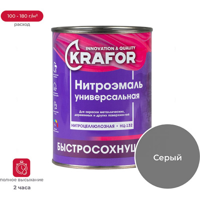 Эмаль KRAFOR НЦ-132 26486