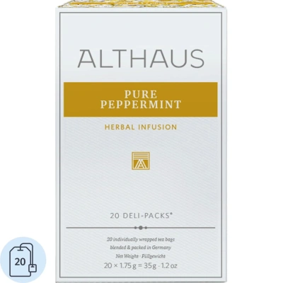 Чай пакетированный травяной Althaus Pure Peppermint, 20 пакетиков