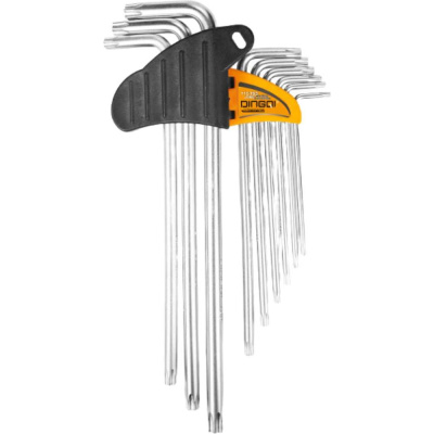 Набор длинных шестигранных TORX ключей DINGQI 9 шт