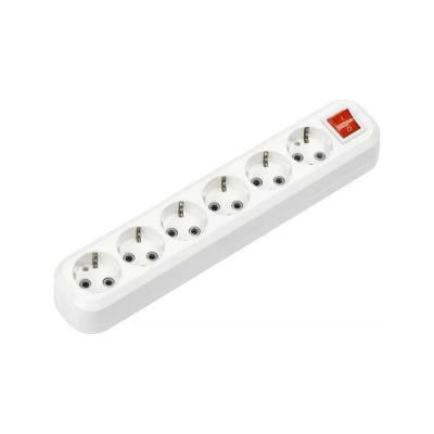 Удлинитель Smartbuy 6 гнезд 10 м, 16А/3,5кВт с выкл. и заземлением ПВС 3x1,0
