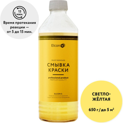 Удалитель краски Elcon S смывка бутылка 650 г 00-00461476 Смывка краски Elcon S — эффективный удалитель краски для