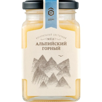 Мед Медовый Дом натуральный цветочный Альпийский горный стекло, 320г